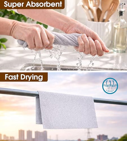 KitchLife Microfiber Cleaning Cloth Roll, 100 Pack - Tear-Away Microfiber Paper Towels, Lint-Free, Reusable, Washable for Kitchen, Car, Dishes, and Sensitive Surfaces (Light Gray) - color: Light Gray, size: 100 Pack