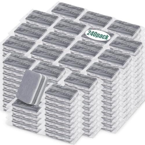 Tanlade 240 Pcs Individually Wrapped Sponge Dishwashing Sponge Bulk Non Scratch Scrub Sponges Kitchen Scouring Pad for Household Cleaning Rental Dishes Hotel Apartment Car (Gray,White) - color: Gray, White