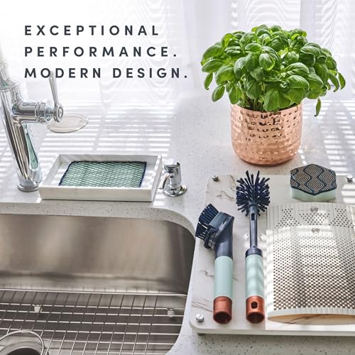 Brite by Scotch-Brite Limited Edition 2-in-1 Straw and Bottle Brush Set, Sleek and Stylish Bottle Cleaner Brush with 360-Degree Bristles and Hidden Straw Brush