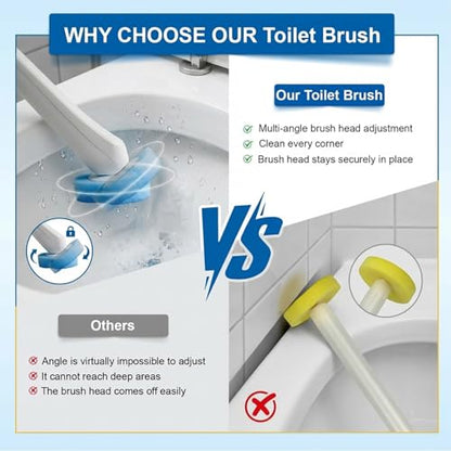 Disposable Toilet Brush and Holder Set, 2 Pack Toilet Wand Kit with 72 Refills, Wall Mounted Toilet Bowl Cleaner System Kit, Toilet Scrubber for Bathroom Cleaning Sink Bathtub - size: 2 set+72 refills