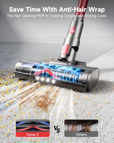 Cordless Vacuum Cleaner, 650W Powerful Suction Stick Vacuum, 75-Min Runtime & 2.5L Large Dust Cup, Anti-Tangle, Self-Standing, Lightweight Vacuum Cleaners for Home, Carpet, Hardwood Floor, Pet Hair