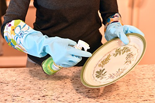 Finnhomy Unisex Adult Household Gloves, Pink/Blue, Large Pack Of 2 US - color: Pink/Blue, size: Large (Pack of 2)