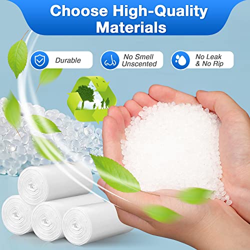 Charmount Small Trash Bags 1.2 Gallon, 102 Count Garbage Bags Bathroom Trash Can Liners,fit 4.5-5 Liter Clear (Pack of 2) - size: 1 Count (Pack of 204), style: 1.2 Gallon