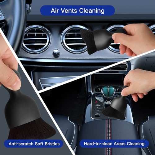 Qydipclin 10pcs Windshield Cleaner Tool, Car Window Cleaning Wash Kit with 4 Reusable Microfiber Pads 1 Spray Bottle and Extendable Handle Auto Glass Wiper Kit, Blue - color: Blue