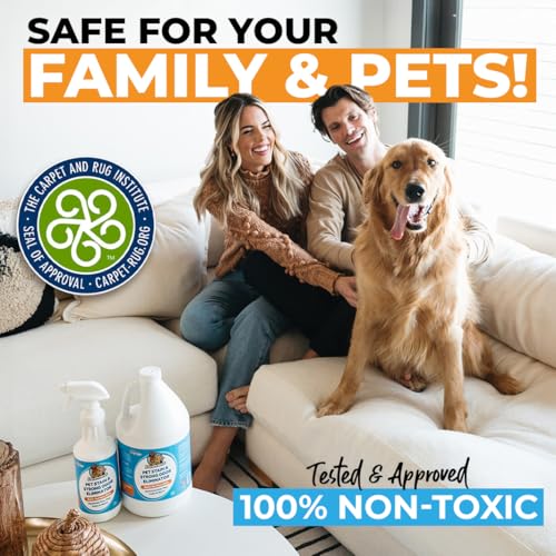 FurryFreshness Extra Strength Cat or Dog Pee Stain & Permanent Odor Remover + Smell Eliminator -Removes Stains from Pets & Kids Including Urine or Blood- Lifts Old Carpet Stains- (Gallon) - size: 128 Fl Oz (Pack of 1)