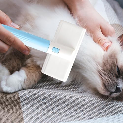 Pet Hair Removal Tool, with Detachable Handle, 17.5x12.5x4.5cm, Lint Shaver and Remover, Portable Hair Removal Cleaner, Comfortable Grip, for Furniture, Car, Clothes, Bedding - color: Blue