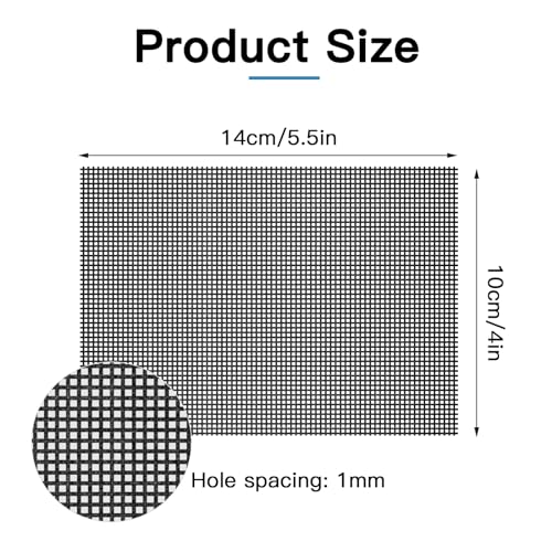 Cleaning Screen, 5.5x4 Inch Upgraded Toilet Cleaner Hard Water 15PCS Toilet Ring Remover Abrasive Grit Mesh Pads for Bowls Griddle Household Stain Calcium Deposits Carbon Rust Scrubber