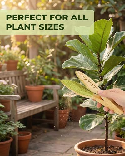 3-Piece Plant Leaf Cleaning Set, Includes 1 Microfiber Cleaning Tongs and 2 High-Density Dusting Gloves, Washable Reusable Houseplant Care Kit for Foliage, Window Blinds & Delicate Home Dusting