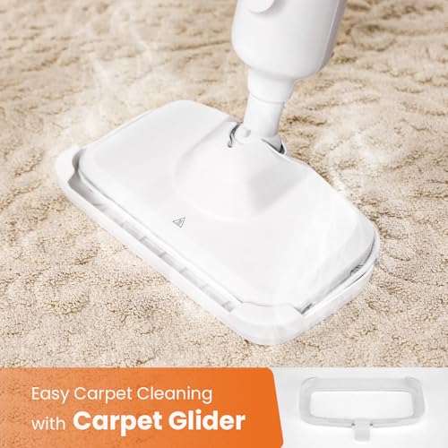 Steam Mop for Floor Cleaning, Lightweight Floor Steamer Cleaner with Fast Heat-Up, Hardwood Tile Laminate Cleaner, Carpet Glider, Washable Pads, Multi-Surface Home Cleaning Tool (Aqua Green)
