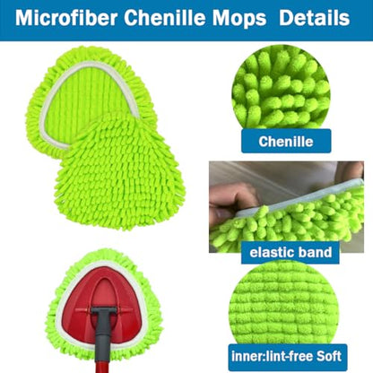 YWSHF Spin Mop Heads Replacements for Ocedar Easywring 1 Tank System 2 Pack Microfiber Mop Pad Spin Mop Refill for O Cedar Mop Head Replacement