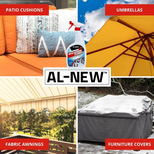 AL-NEW Patio Cushion Cleaner | Safe For Use On Outdoor Fabrics Such As Patio Cushions, Awnings, Furniture Covers, and more (32 Ounce) - style: Pack of 1