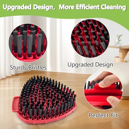 Chenille Mop Heads Replacements for Ocedar, Mop Replace Head for O Cedar Mops, Chenille Duster for O Cedar Easywring 1 Tank Spin Mops Includes 3 Pack Chenilles Pad Refills,2 Scrub Brush