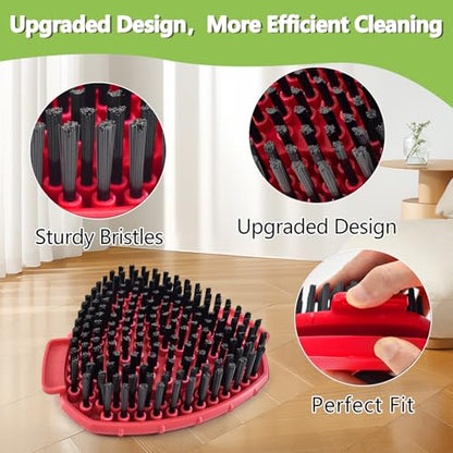 Chenille Mop Heads Replacements for Ocedar, Mop Replace Head for O Cedar Mops, Chenille Duster for O Cedar Easywring 1 Tank Spin Mops Includes 3 Pack Chenilles Pad Refills,2 Scrub Brush - color: Green