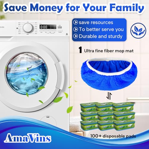 5 Pack Reusable Microfiber Mop Pads Compatible with Swiffer Sweeper Mop, Wet and Dry Flat mop Cover, Washable Mop Pads for Surface/Hardwood Floor Cleaning (Mop is Not Included) - color: 5 Pack Navy Blue