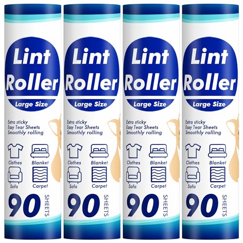 360 Sheets Sticky Lint Rollers Refills for 9.45'' Width Large Lint Roller, Floor Lint Roller Refills - size: 360 Sheets Refills