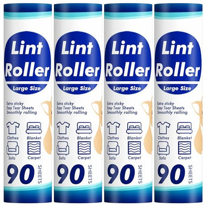 360 Sheets Sticky Lint Rollers Refills for 9.45'' Width Large Lint Roller, Floor Lint Roller Refills - size: 360 Sheets Refills