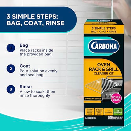 Carbona No Scent 2-in-1 Oven Rack and Grill Cleaner 16.8 oz. Liquid | Liquid - size: 16.8 Fl Oz (Pack of 2)