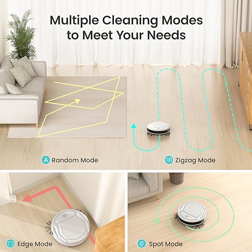 Lefant Robot Vacuum Cleaner, Strong Suction, 120 Mins Runtime, Slim, Low Noise, Automatic Self-Charging, Wi-Fi/App/Alexa Control, Ideal for Pet Hair Hard Floor and Daily Cleaning, M210 - style: M210