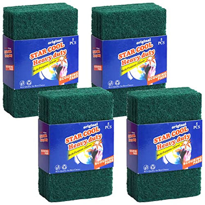 Heavy Duty Scrub Sponge, Scratch Free Dual-Sided Dishwashing Sponge, Scouring Pad for Kitchen, Sink, Dish, Bathtub, Wall, 20 PCS