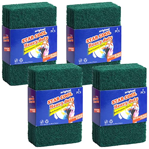 Heavy Duty Scrub Sponge, Scratch Free Dual-Sided Dishwashing Sponge, Scouring Pad for Kitchen, Sink, Dish, Bathtub, Wall, 20 PCS