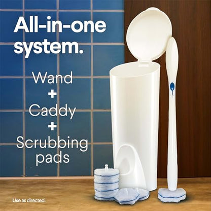 Clorox ToiletWand Disposable Toilet Cleaning System, Kills 99.9% of Germs and Viruses, Wand, Caddy and 6 Refill Heads - size: 6 Count (Pack of 1)