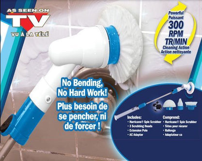 Hurricane Spin Scrubber Cordless Rechargeable Power Scrubber by BulbHead (1 Pack)