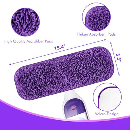 Reusable Power Mop Refill Pads for Swiffer Power Mop Starter Kit - Swifter Powermop Pads Refills - Multi-Surface & Wood Mopping Pad Refil for Floor Cleaning - Washable Microfiber Pad, 2 Pack - color: 2 Pack