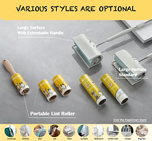 Extra Sticky Lint Roller Refills for Evercare Pet Hair Lint Rollers, 400 Easy Tear Sheets, Fits 4" Rollers (1 1/2" Core), Cat & Dog Hair Remover for Furniture Clothing & Cars(Pack of 4) - size: 4" / 400 Sheets