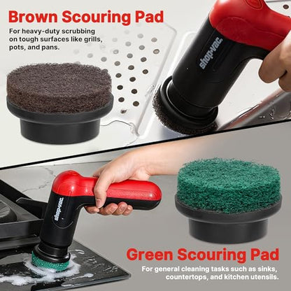Shop-Vac 5 Pcs Replacement Heads Set for Cordless Spin Scrubber, Multi-Surface Cleaning Brush, Durable Refill Set for Kitchen, Bathroom, Floor, Tile & Glass Cleaning
