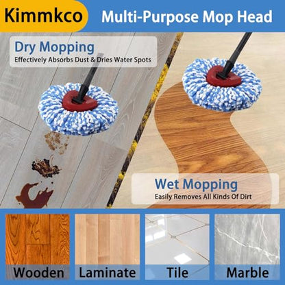 4 Pack Spin Mop Head Replacement for O Cedar RinseClean Spin Mop Refill, Mo-p Replace Head for Only 2-Tank System, Fluffy Microfiber, Deep Cleaning Machine Washable - size: 4pcs 2-Tank Mop Refills Small