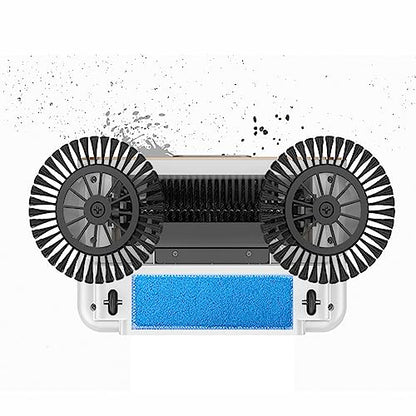 ERICAT Hand Push Floor Sweeper, Lazy Sweeper Machine with Handle, 90° Rotating Cleaning Sweeper, Low Noise and Non-Electric,Removable Waste Chute and Easy to Operate, for Home Office Carpet Cleaning