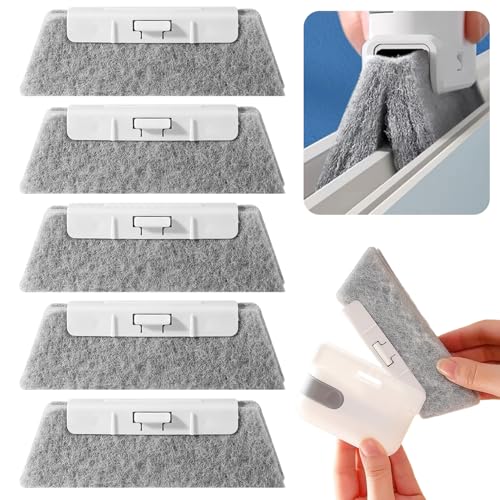 5PCS Window Track Cleaning Brush – Single Handheld Brush for Sliding Door, Window Sills, Small Gaps, and Crevices, Efficient Dirt and Water Stain Removal - color: 5grey