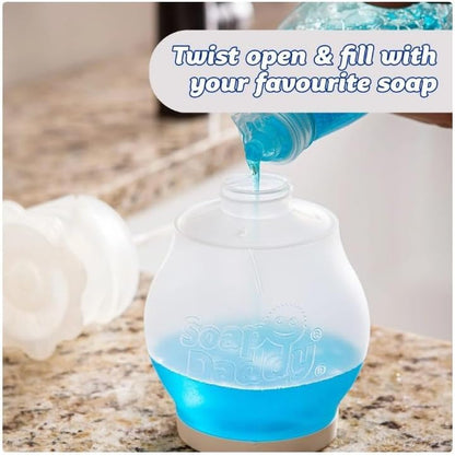 Soap Dispenser ~ Soap Daddy Dispenser for Kitchen, Refillable, BPA Free Plastic, White, 1 Count