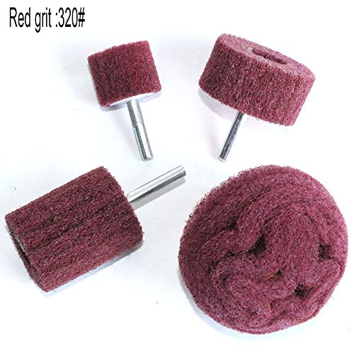 8PCS Non Woven Abrasive Buffing Polishing Wheel Drill Attachment Set,Scouring Pads Power Scrubber Cleaning Kit