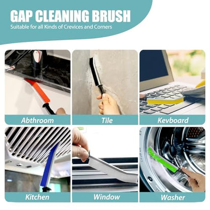 6Pcs Crevice Cleaning Brushes for Household Use, Grout Cleaner Brush, Hard Bristle Groove, Gap Cleaning Tool, Suitable for Hard-to-Reach Regional Spaces（Thick）