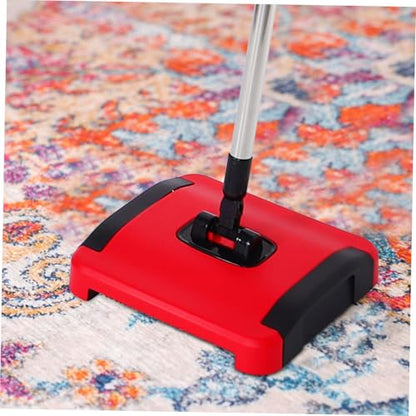 STOBAZA Carpet Sweeper for Pet Hair and Debris Removal Manual Non-Electric with Ergonomic Handle Efficient Multi-Surface Cleaning Tool for Home and Office