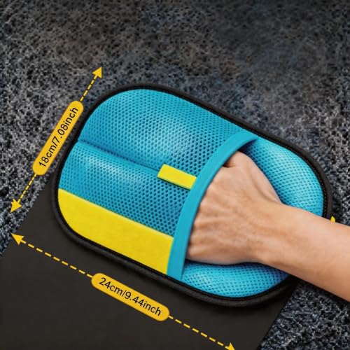 Pet Hair Removal Gloves - 1Pack Blue, Electrostatic Reusable Pet Hair Remover Tool for Dogs & Cats, Anti-Static for Furniture, Couch, Carpet, Car Seats, Bedding, and Laundry