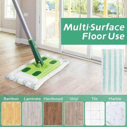 Microfiber Mop Pads Replacement for Quick Shine Hard Surface Floor Polish Mop: Washable & Reusable Pad,Wet Dry HardFloor Cleaning Refills Pad（2 Pack） - size: 2 Pack