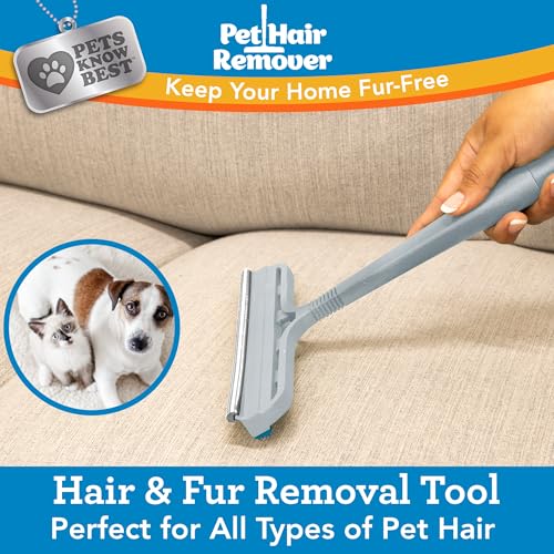 Pets Know Best Pet Hair Remover Cleaning Tool | Dual-Sided Multi-Purpose Carpet Scraper and Rug Rake for Fur Removal in Homes, Car Interiors & on Fabrics, Dogs, Cats, Pets & Animals | As Seen on TV