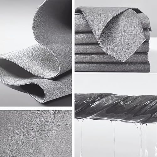 Thickened Magic Cleaning Cloth, Super Absorbent, Lint-Free, Streak-Free Microfiber Cloth for Glass, Car, Windows, Mirrors - Reusable, Quick Drying, Eco-Friendly Multi-Surface Cleaning Rag (5PCS) - color: 5pcs