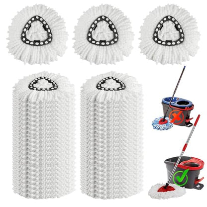 20 Pack Spin Mop Refills Head, Mop Heads Replacement for Spin Mop, Washable Microfiber Mop Replace Head Spin Mop, 360°Spinning Micro Replacement Mop Head for Easy House Cleaning Floor Mopping - size: 20-Pack