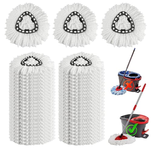 20 Pack Spin Mop Refills Head, Mop Heads Replacement for Spin Mop, Washable Microfiber Mop Replace Head Spin Mop, 360°Spinning Micro Replacement Mop Head for Easy House Cleaning Floor Mopping - size: 20-Pack