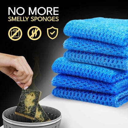 Non Scratch Dish Scrubbers for Cleaning Dishes (3PK) - Reusable Kitchen Sponge - Replace Dish Sponges for Washing Dishes - Best Household Scrubbing Pad & Alternative Dishwashing Scrub Pads Supplies - color: 3pk All Purpose