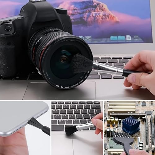 Keyboard Cleaner Brush Set, 5PCS Anti-Static Brushes for Computer, Laptop, Electronics, Portable Dusting Brushes with Plastic Handle for Keyboard, Car Interior, Small Electronics Cleaning