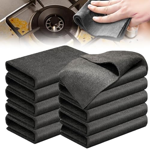 Multifunctional Magic Cloth, Reusable Thickened Magical Cleaning Cloth, Streak Free Magical Microfiber Cleaning Cloth, Suitable for Glass,Window, Kitchen, Cars (10PC) - color: 10pc