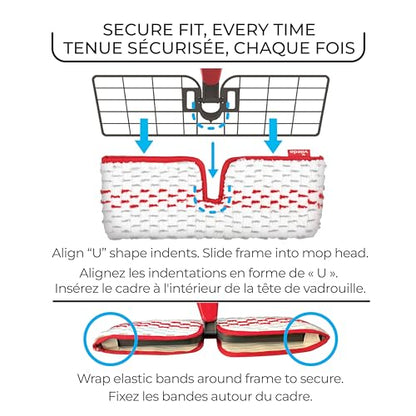 Vileda Promist Max Spray Mop - 360 Degree Swivel, Red, Cotton Head, Multiple Surfaces