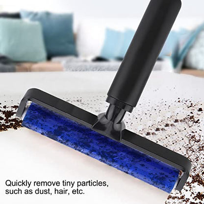 Dust Removal Roller, Blue Silicone Manual Roller Antistatic Cleaner Tool Silicone Roller Screen Film Roller Manual Cleaner Tool for Household Bedroom Living Room Office (12 Inch)