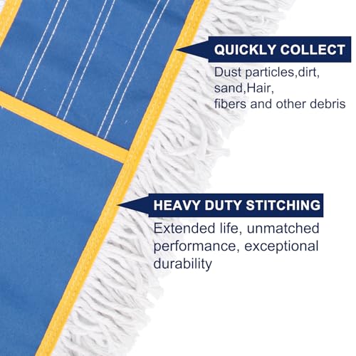 36" Commercial Dust Mop Replacement Heads,2 Pack Reusable Industrial Dust Mop Pads, Washable Cotton Dust Mop Refill for Floor Cleaning & Janitorial Supplies,Only Fits:B0D7MLVMZT,B0DZ2HZD35,B0FHHLCXZ9 - size: 36" Replacement Pads (2-Pack)