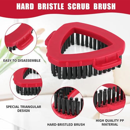 2 Pack Scrub Brush Replacement Head for O Cedar 2-Tanks RinsClean System, Spin Mop Replace Head Base, Shower Floor Scrubber, Hard Bristle Cleaning Brush for Bathroom Kitchen Wall Tile - size: 2-Tank Scrub Brush (2pcs)