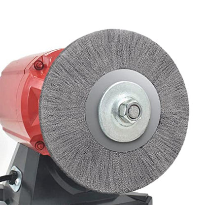 8 Inch Stainless Steel Wire Crimped Wheel Brush with 1-1/4" Bore for Angle Grinder Derusting Cleaning and Surface Polishing 1Pc - size: 8"200mm 1Pc